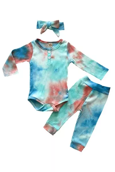 3 Piece Baby Tie-Dye Set