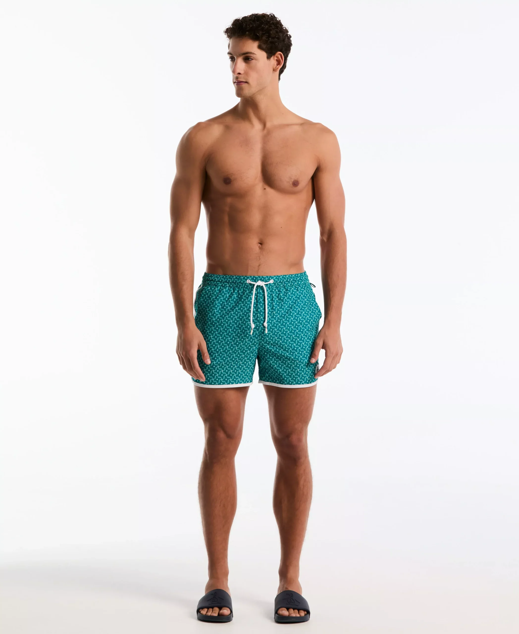 4" Mosaic Print Swim Short