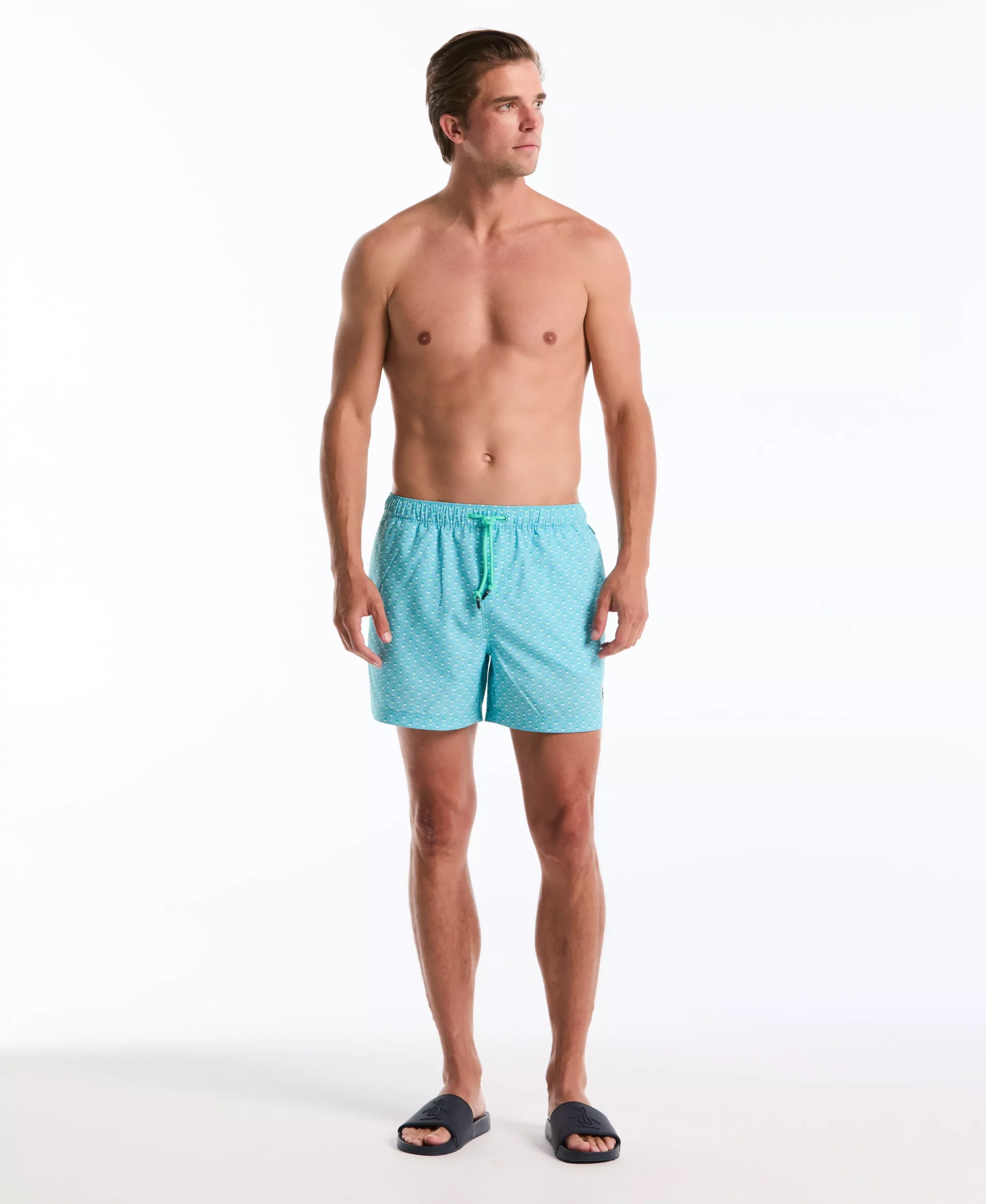 5" All-Over Squiggle Geo Swim Short