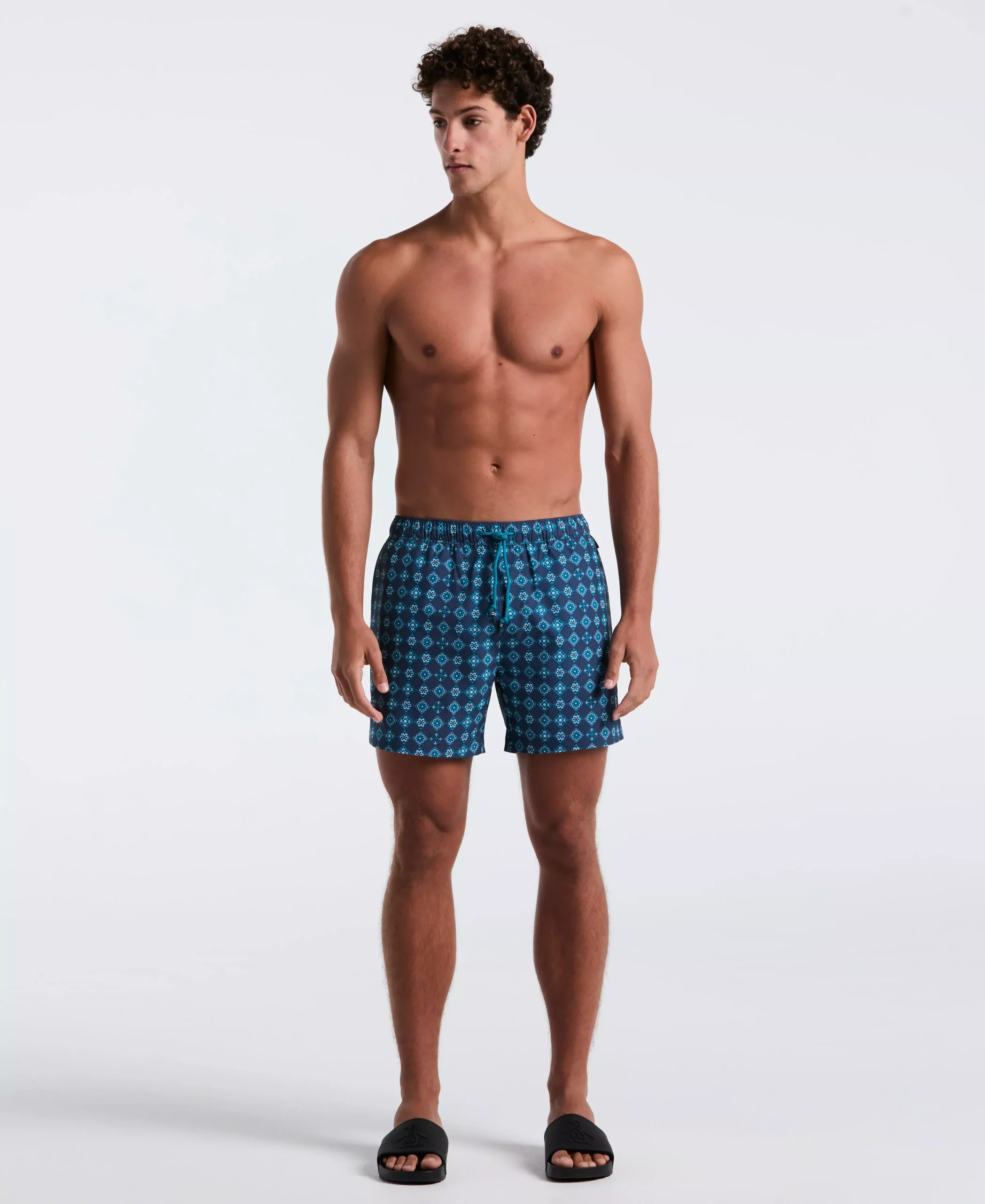 5" All-Over Tiles Swim Short