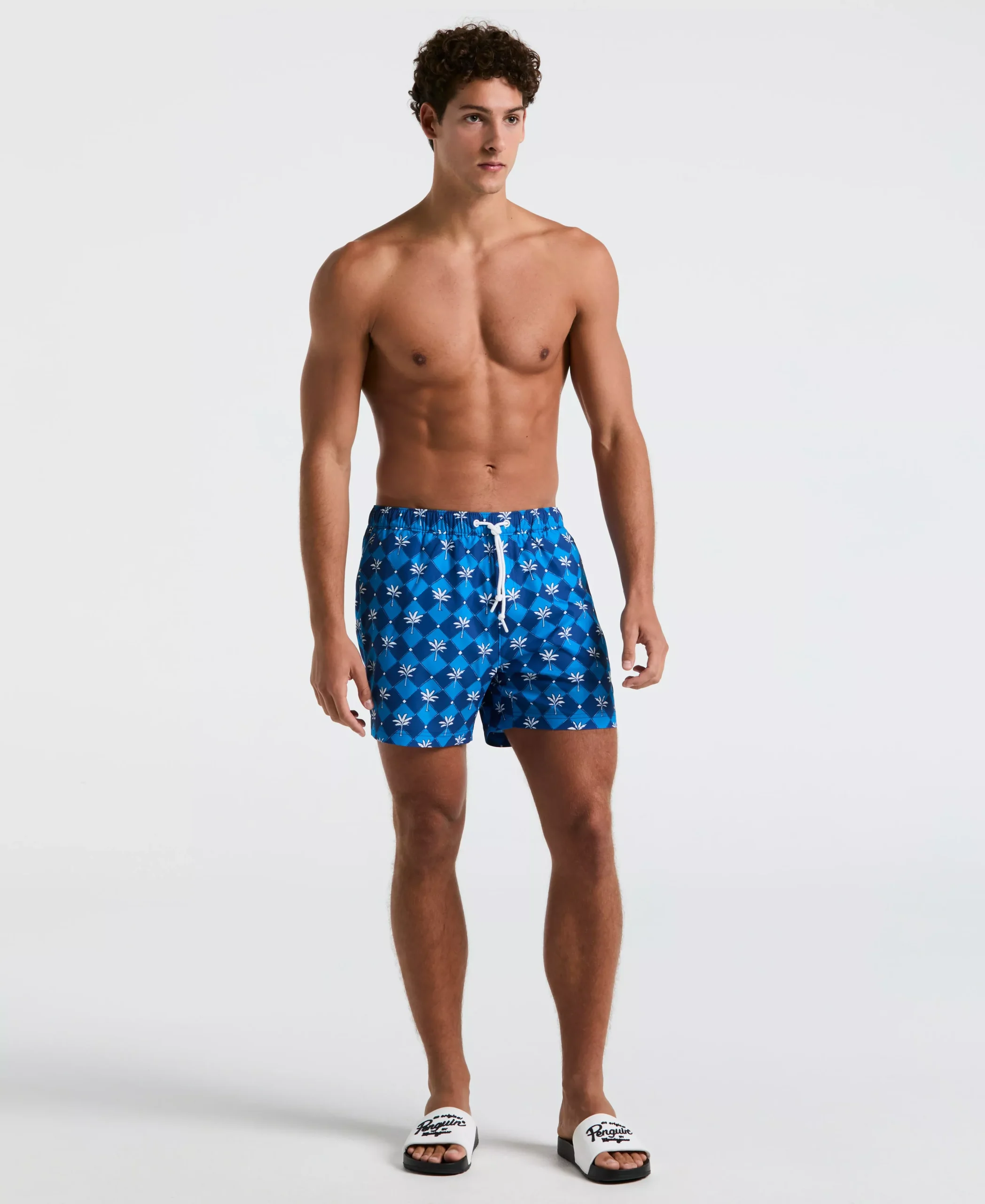 5" Palm Tile Swim Short