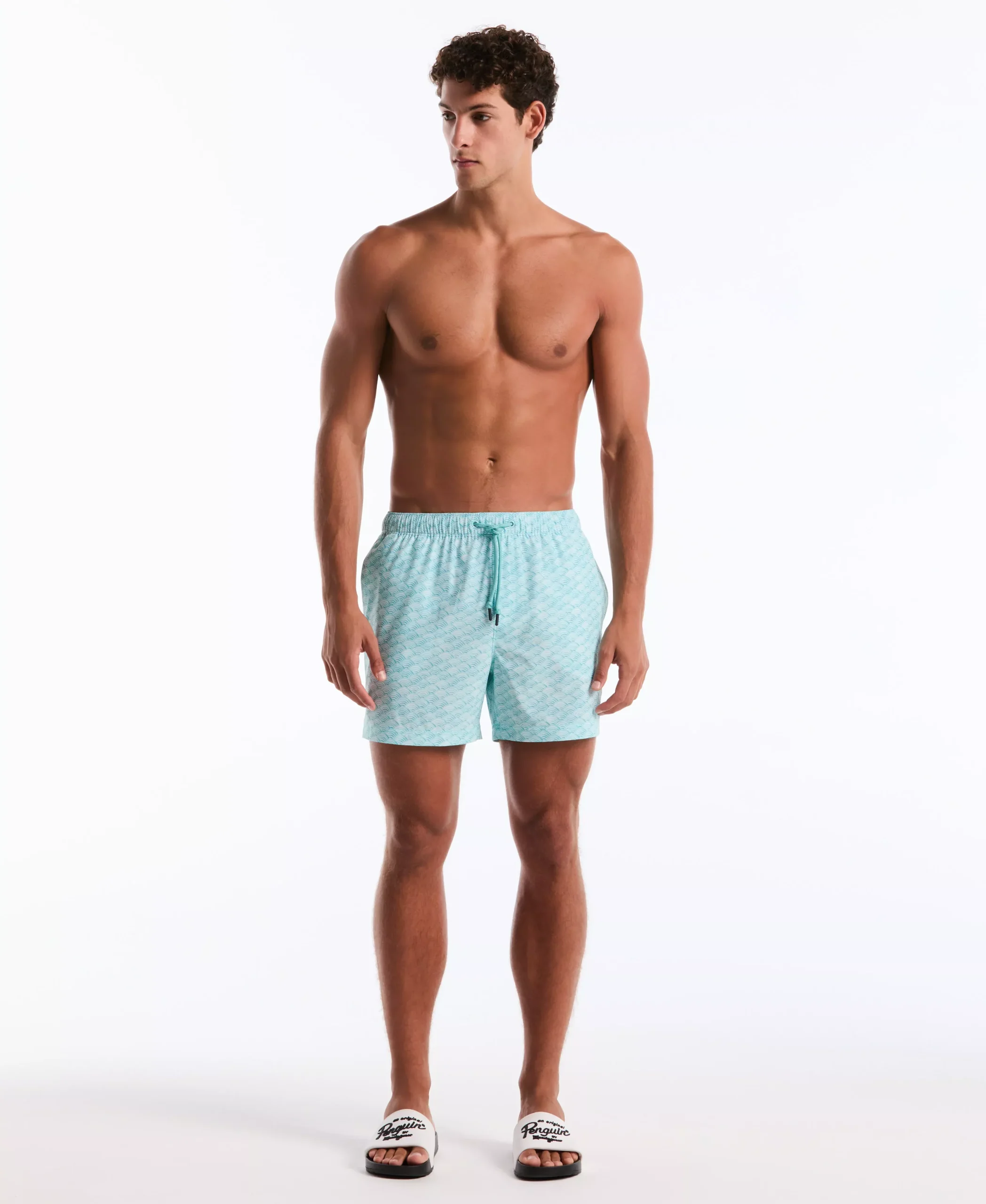 5" Waves Print Swim Short