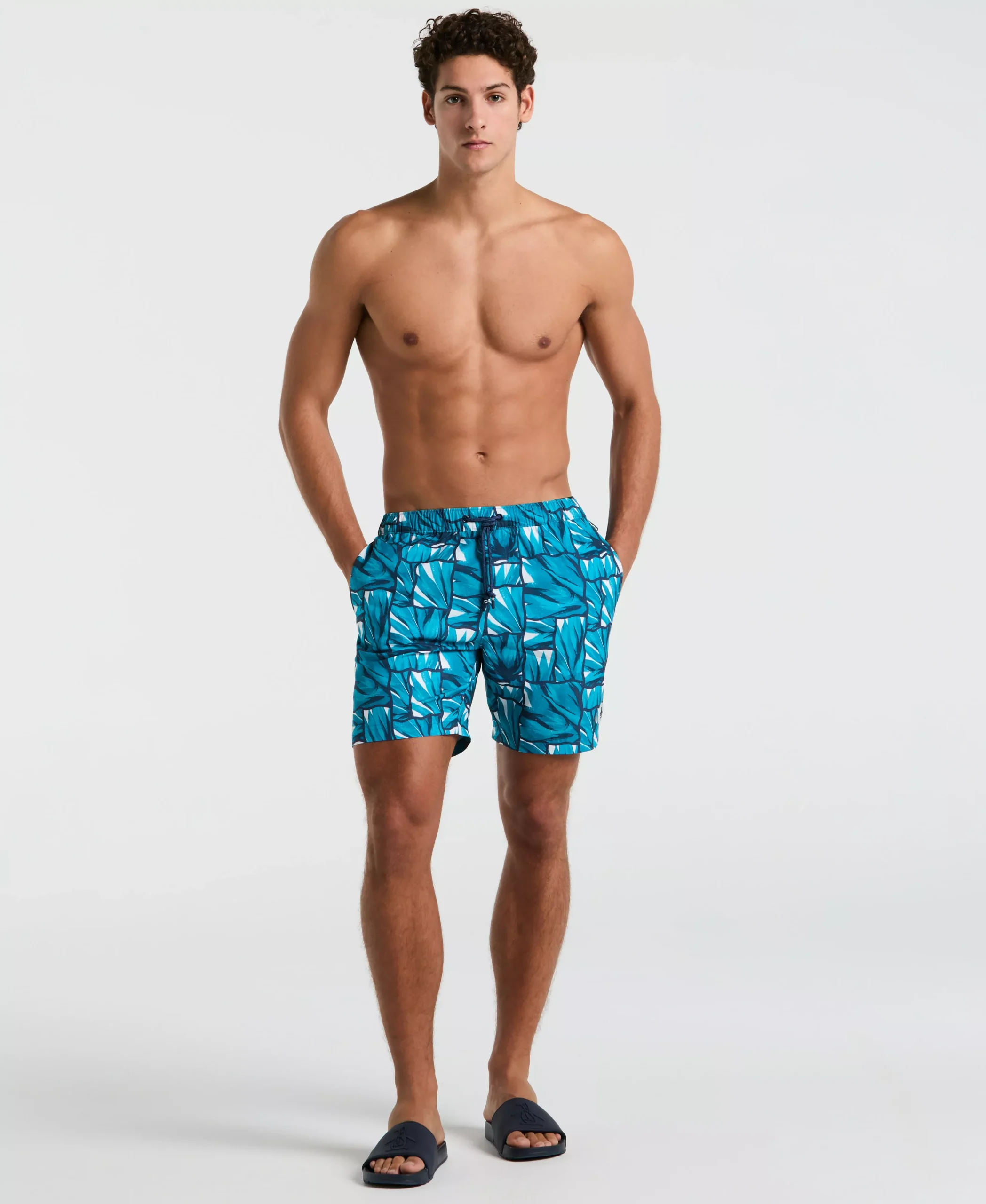7" Agave Tiles Print Swim Short