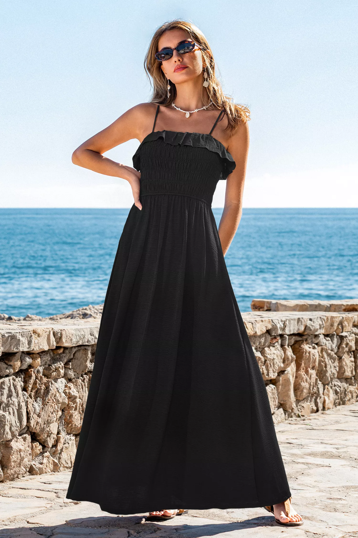 Abundance Black Maxi Dress