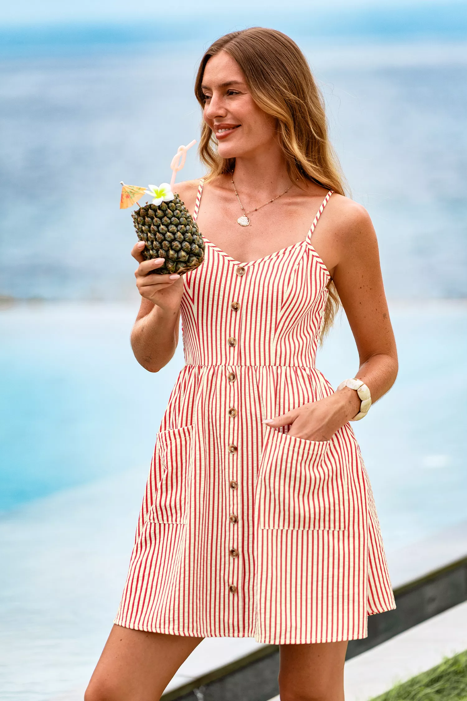 Adored Striped Mini Dress