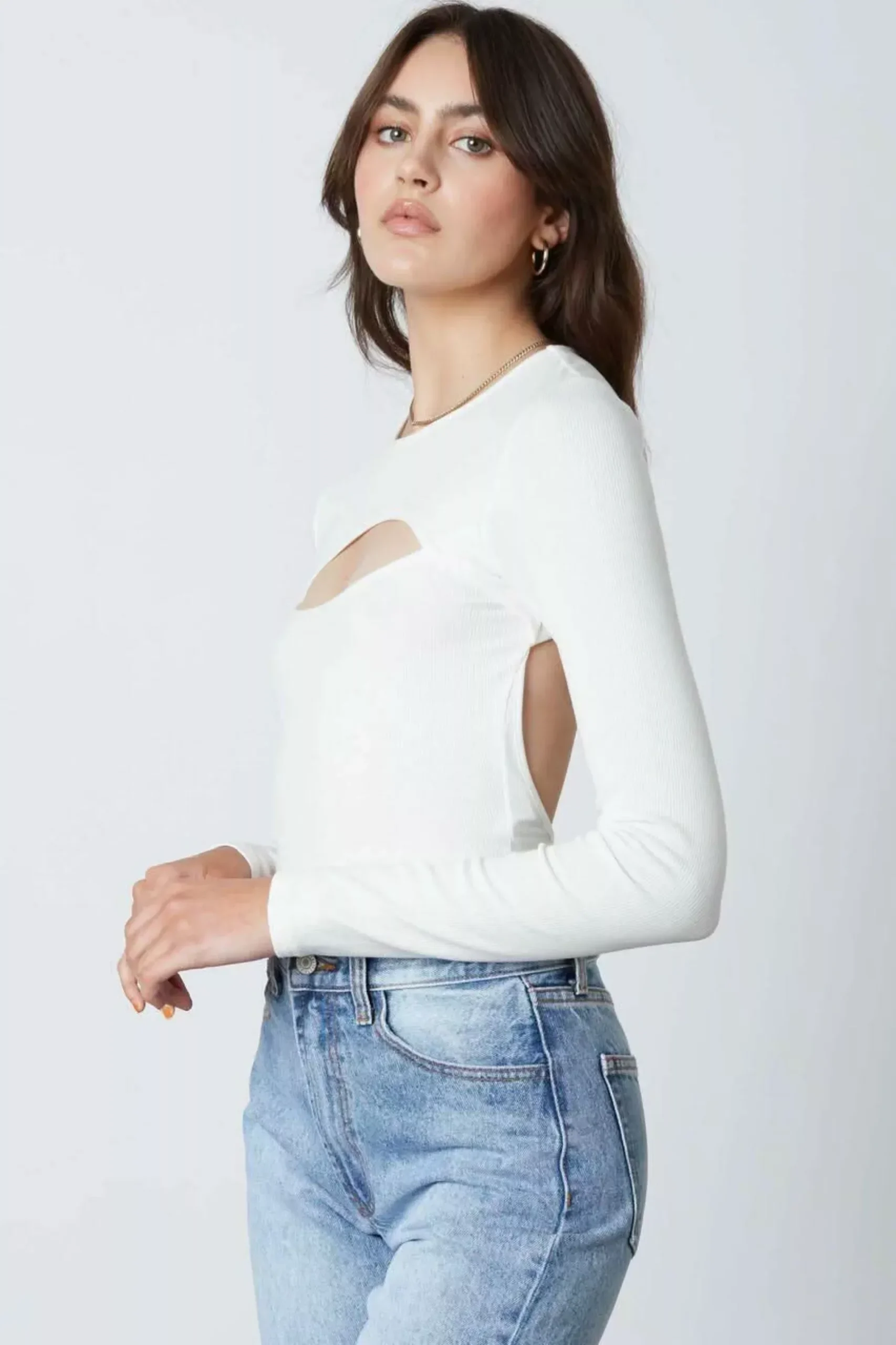 All I Want White Ribbed Backless Top | Boho Pink