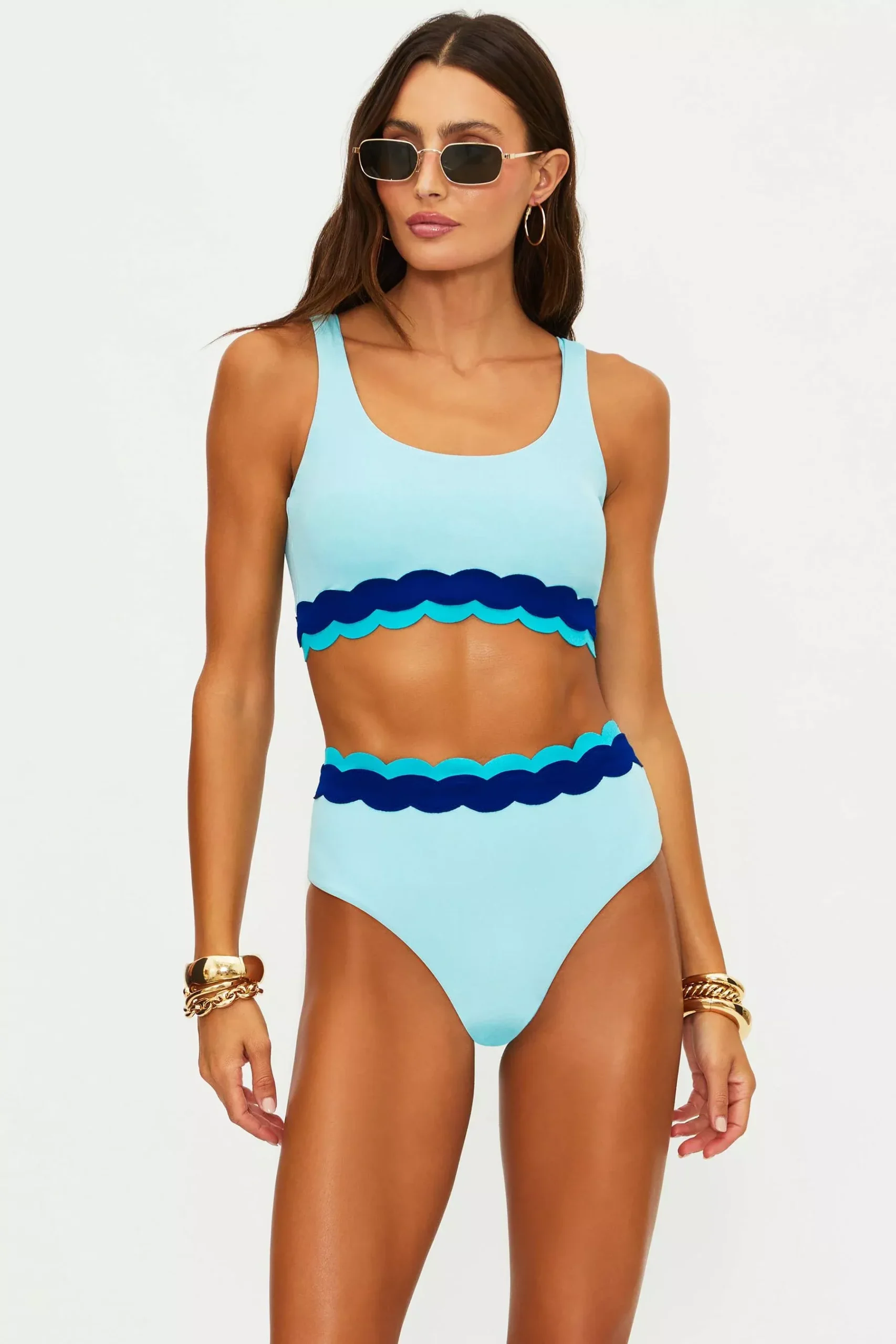 Anthropologie X Beach Riot Marin Top Sweet Winter Blue