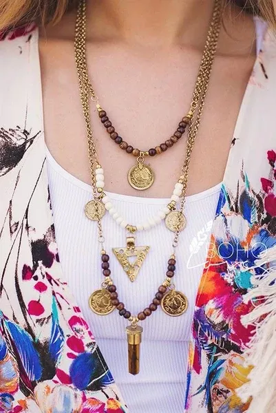 Antique Gold Tribal Necklace