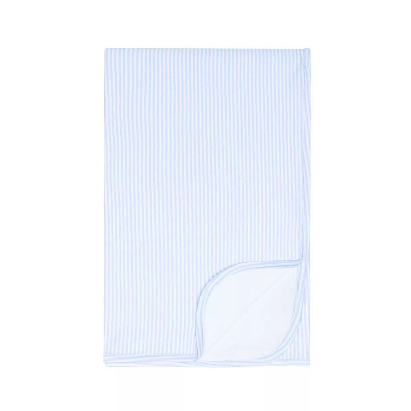 baby powder blue stripe blanket