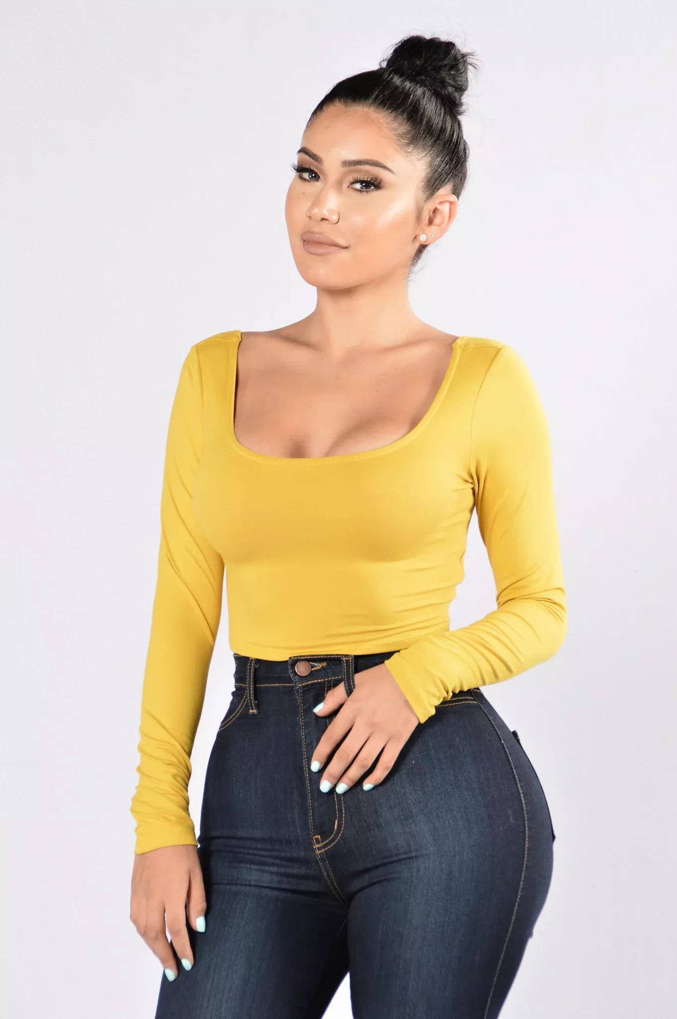 Back And Forth Top - Mustard
