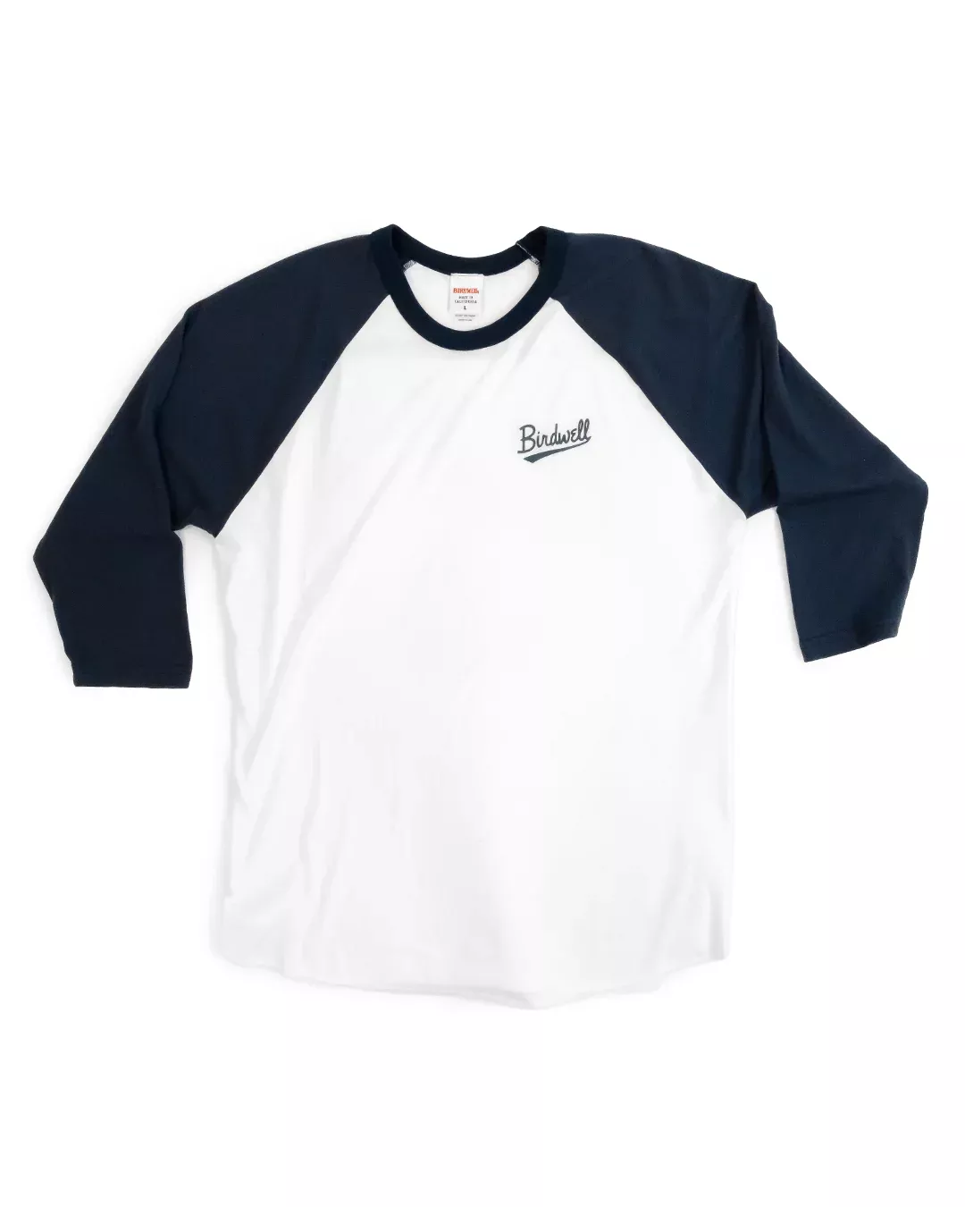 Baller 3/4 Sleeve Raglan - White/Navy – Birdwell