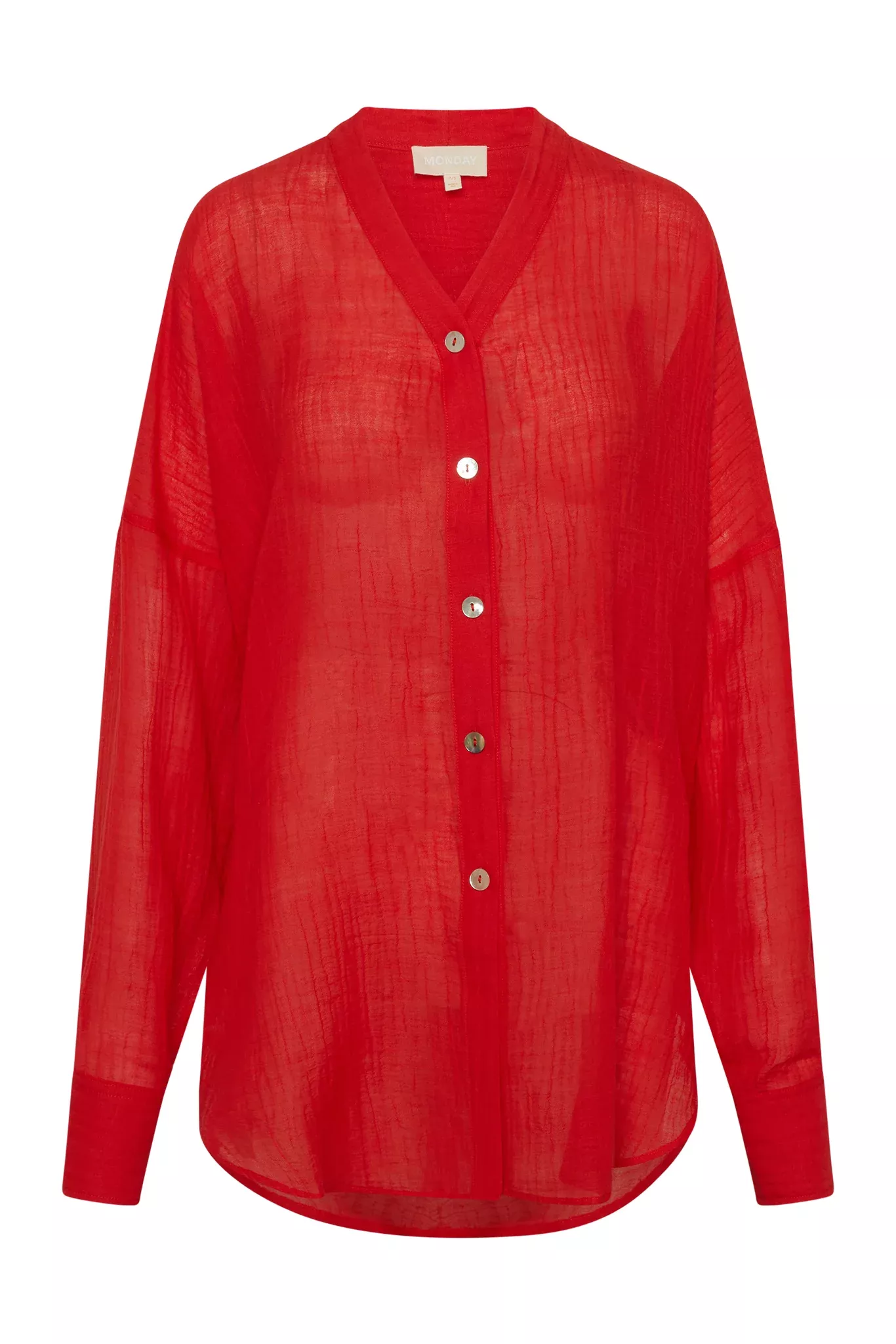 Barcelona Tunic - Chili Pepper Crinkle Linen