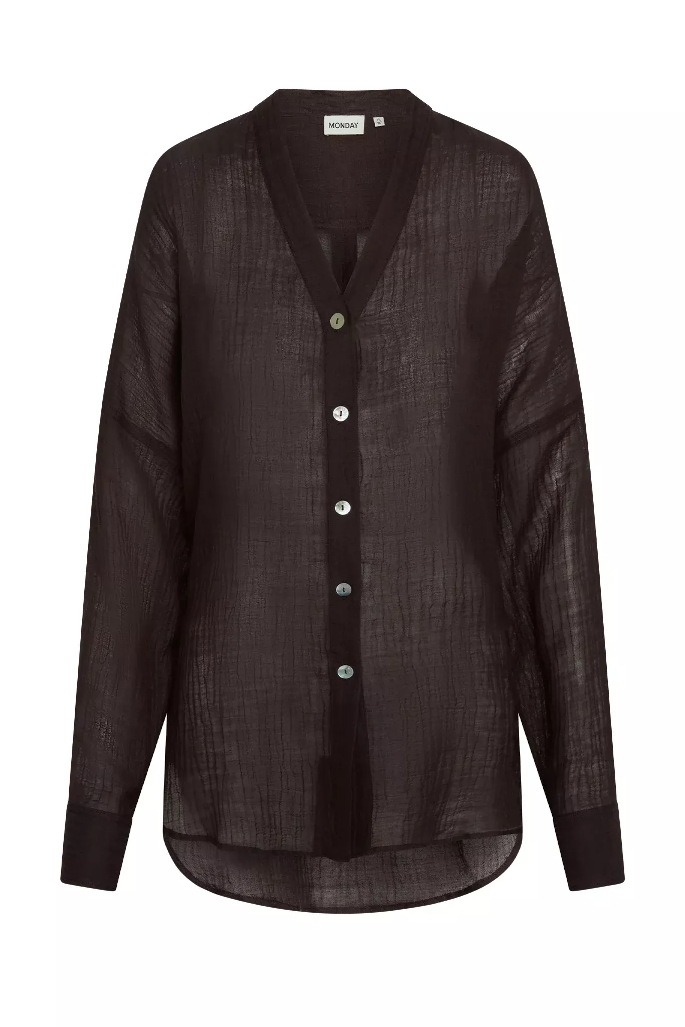Barcelona Tunic - Espresso Crinkle Linen