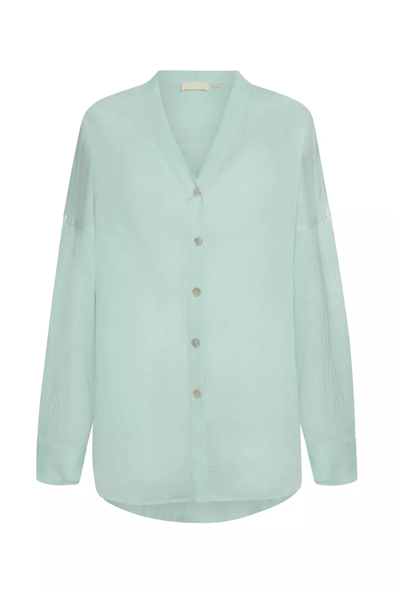 Barcelona Tunic - Light Slate Crinkle Linen