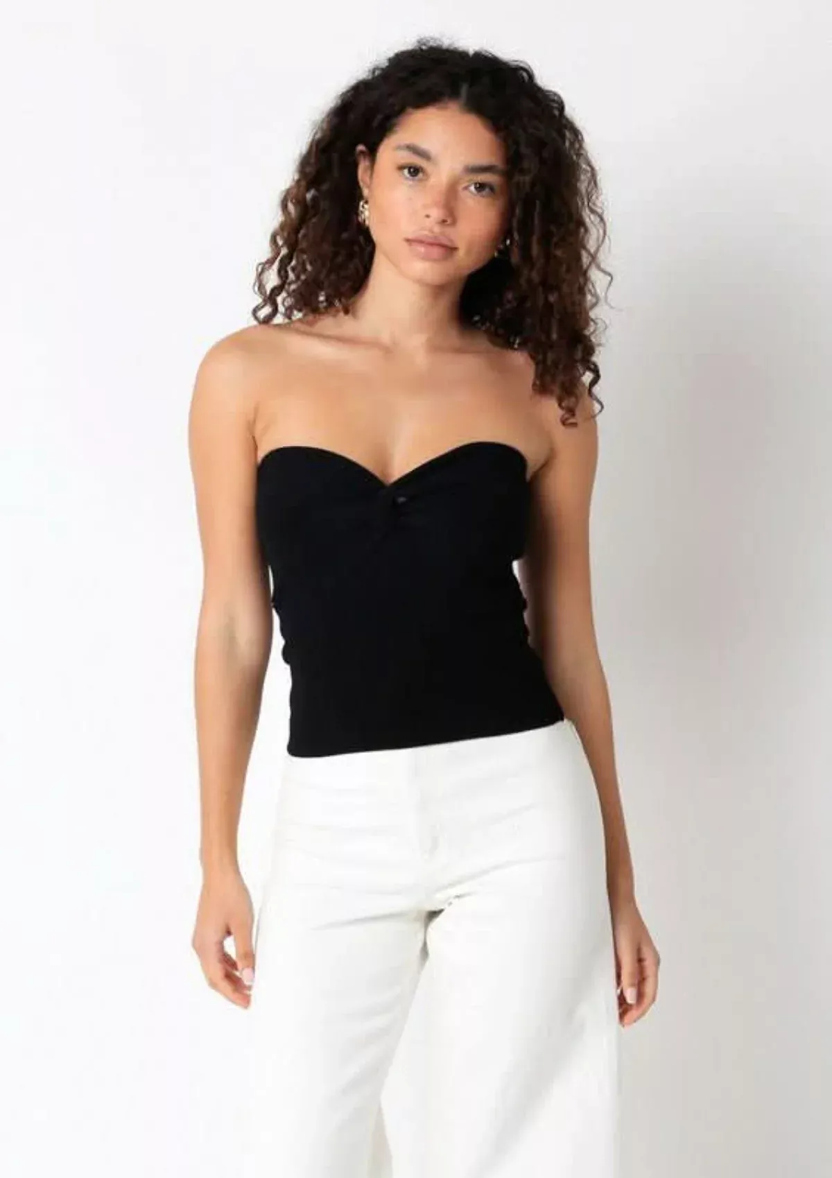 Becca Black Twist Knot Tube Top | Boho Pink
