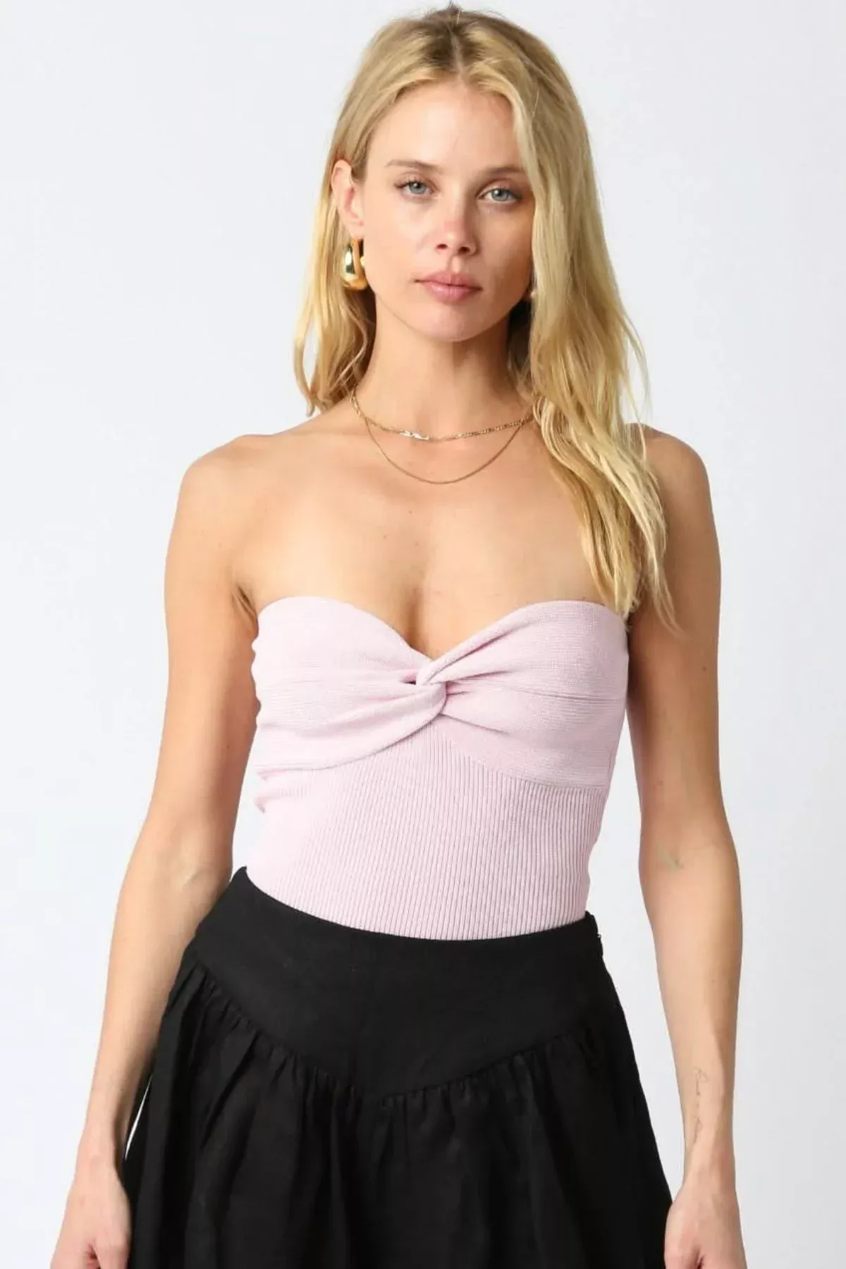 Becca Blush Twist Knot Tube Top | Boho Pink