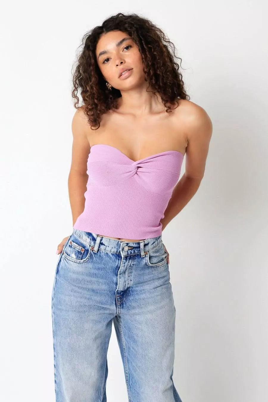 Becca Lilac Twist Knot Tube Top | Boho Pink