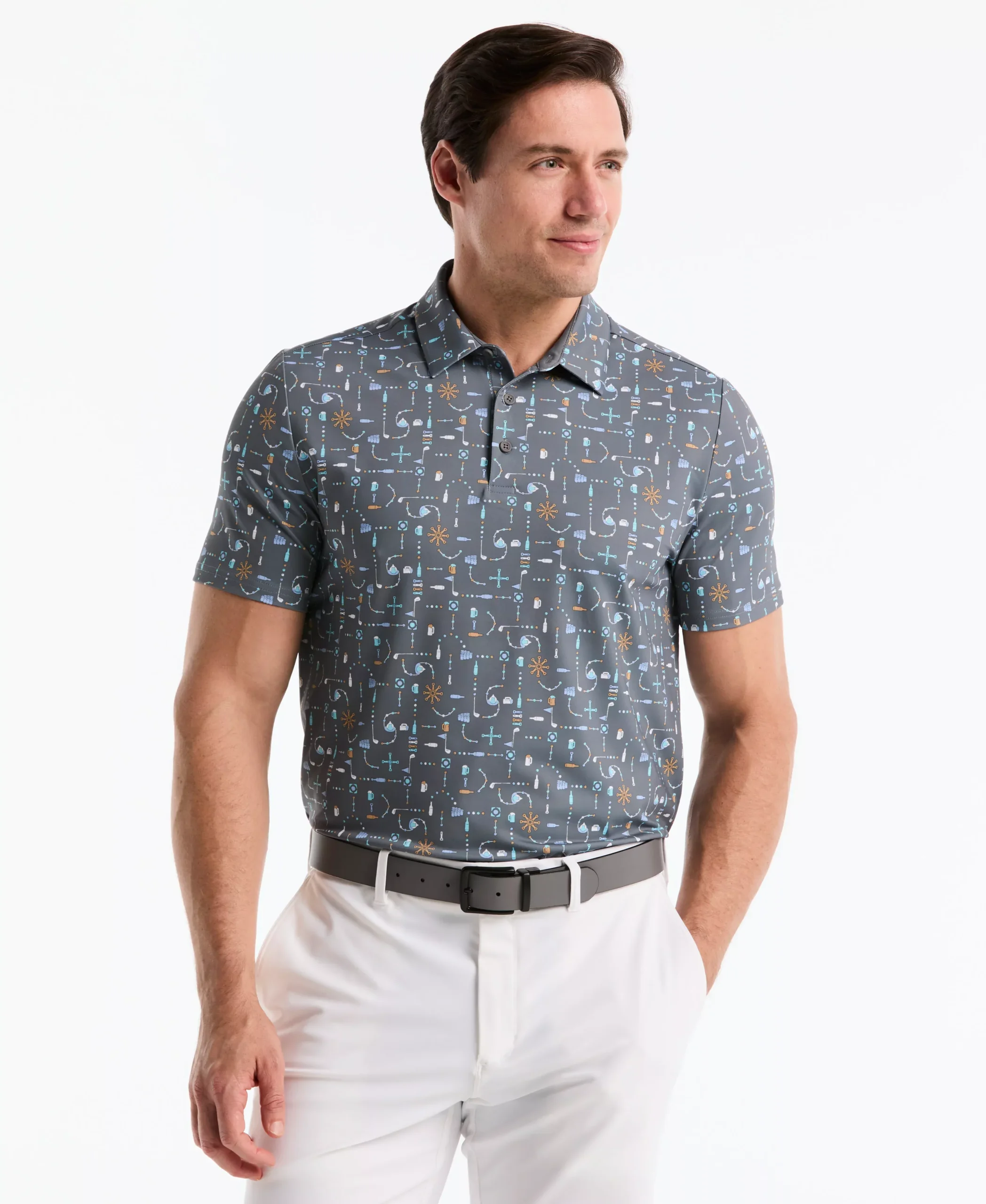 Beer Pong Geo Golf Polo