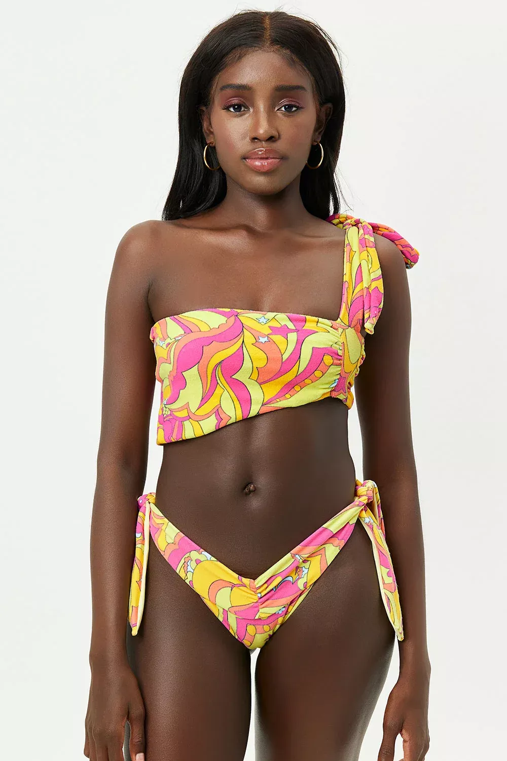 Bella Terry Bandeau Bikini Top - Peace Terry