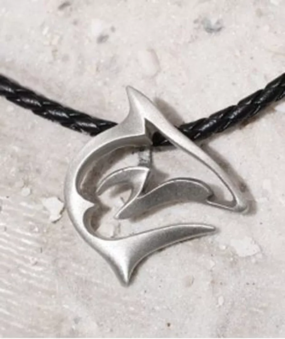 Big Blue Quality Pewter FRENZY Contemporary Shark Pendant 18