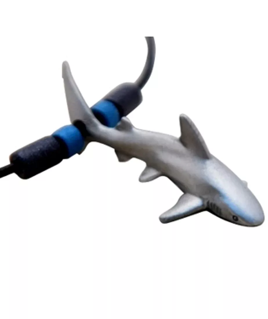 Big Blue Quality Pewter Grey Reef Shark 18in Leather Cord Ne