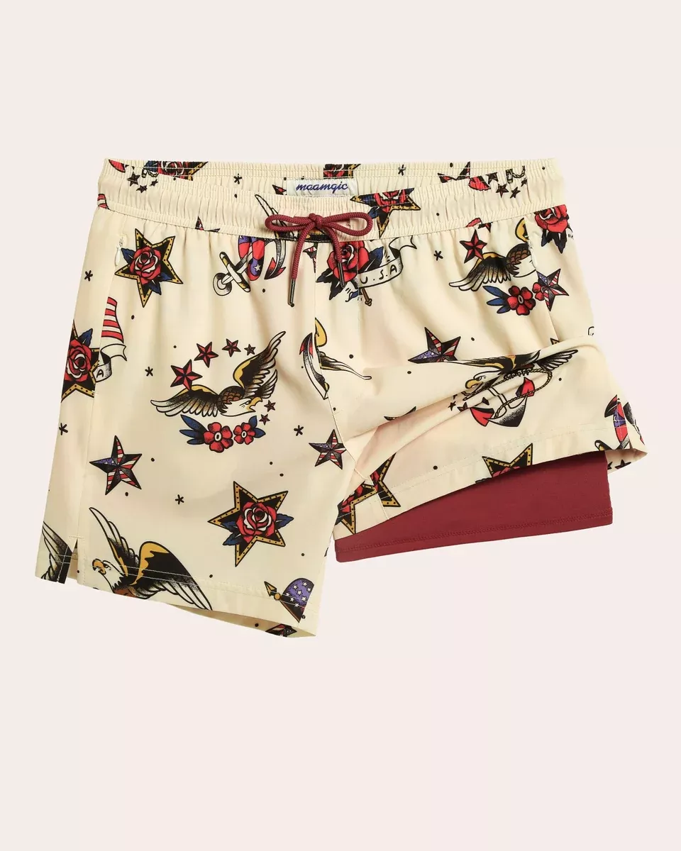 BioBloom Bald Eagle Swim Trunks