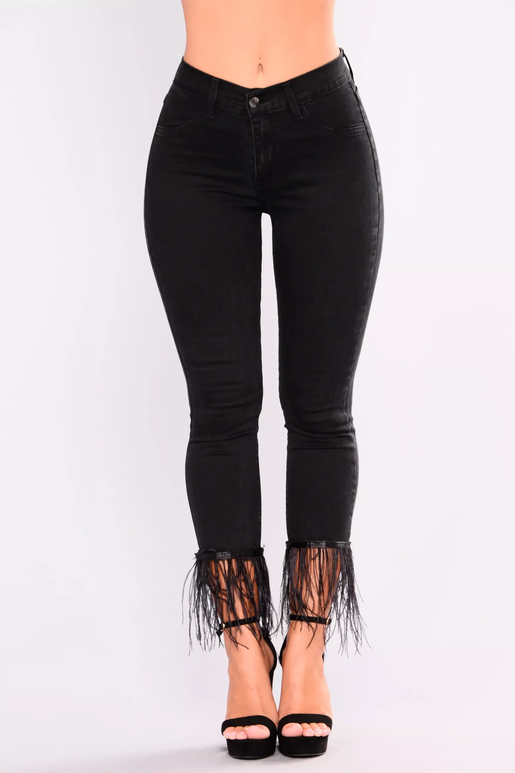 Birds Of A Feather Skinny Jeans - Black