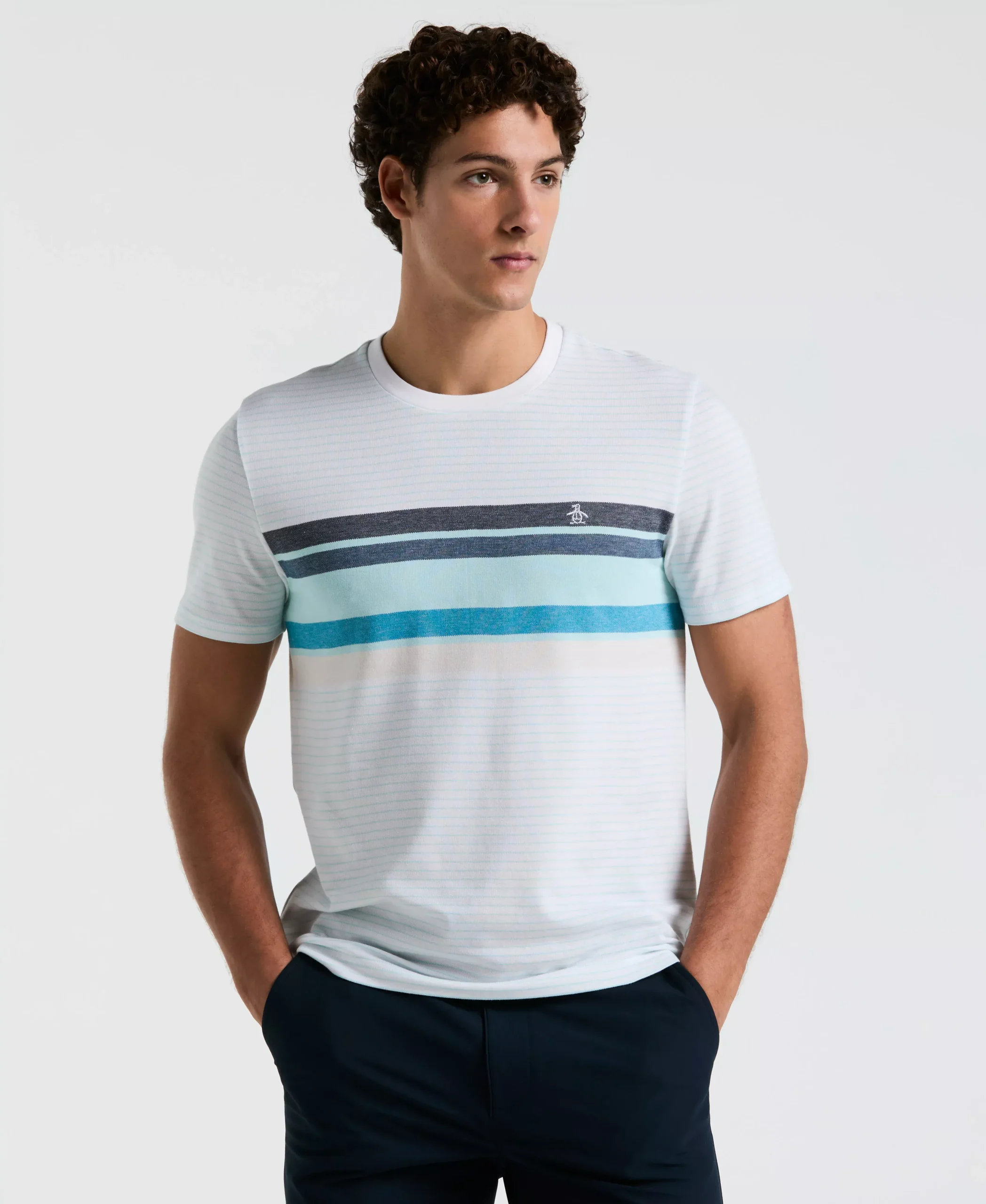 Birdseye Pique Chest Stripe Tee