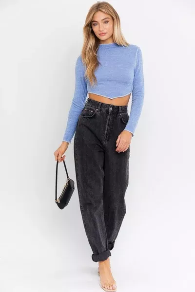 Blue Crop Top