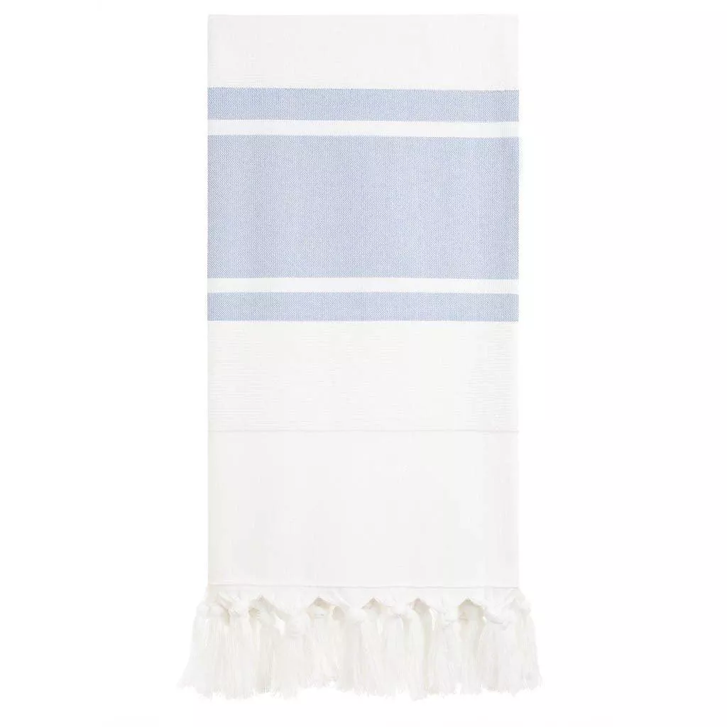 blue & white stripe towel