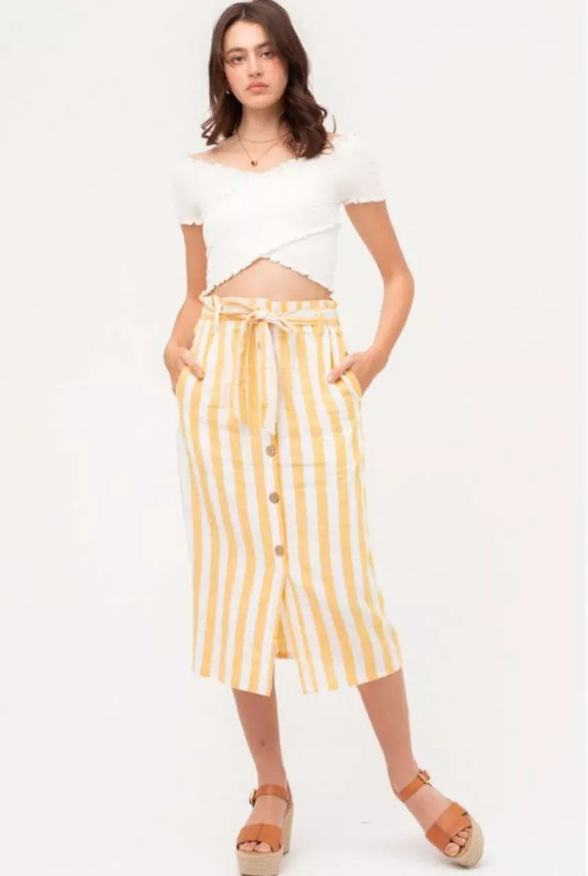 Boardwalk White Smocked Crop Top | Boho Pink