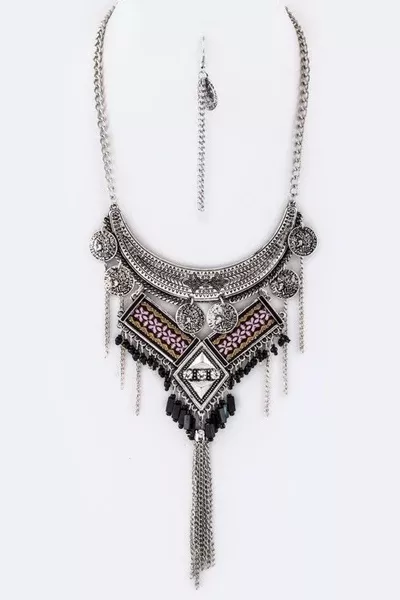 Bohemian Christine Black Necklace