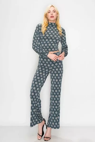 Bohemian Navy Floral Fashion Set
