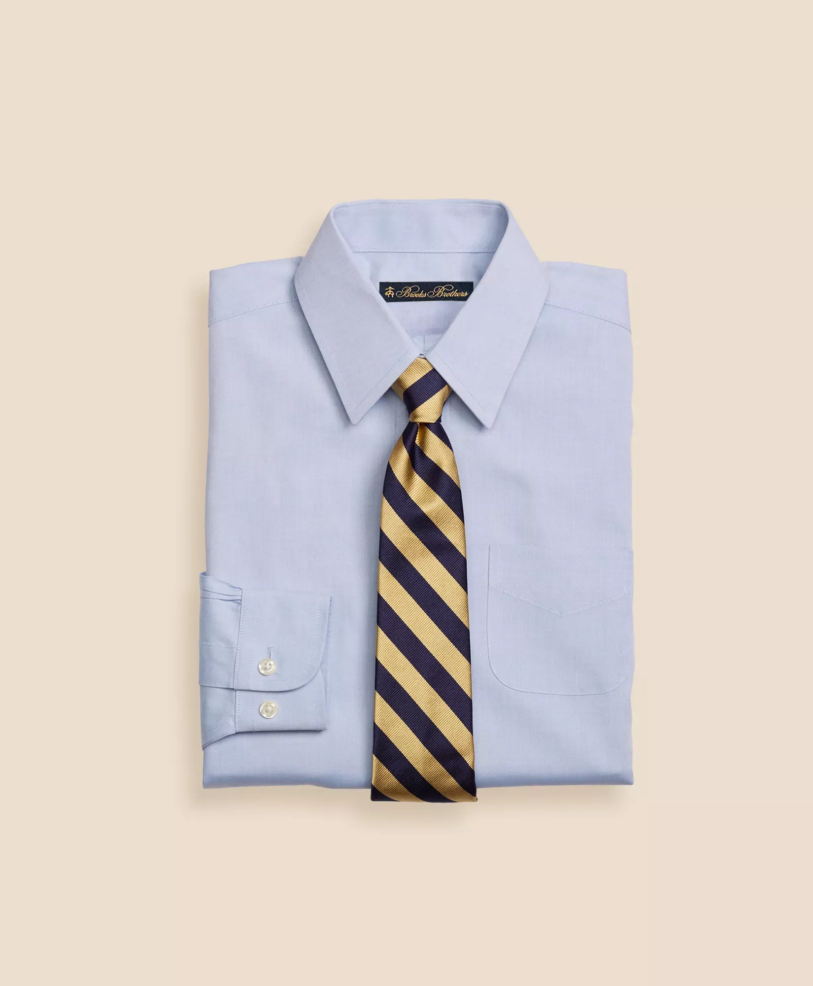 Boys Non-Iron Supima Pinpoint Cotton Forward Point Dress Shirt