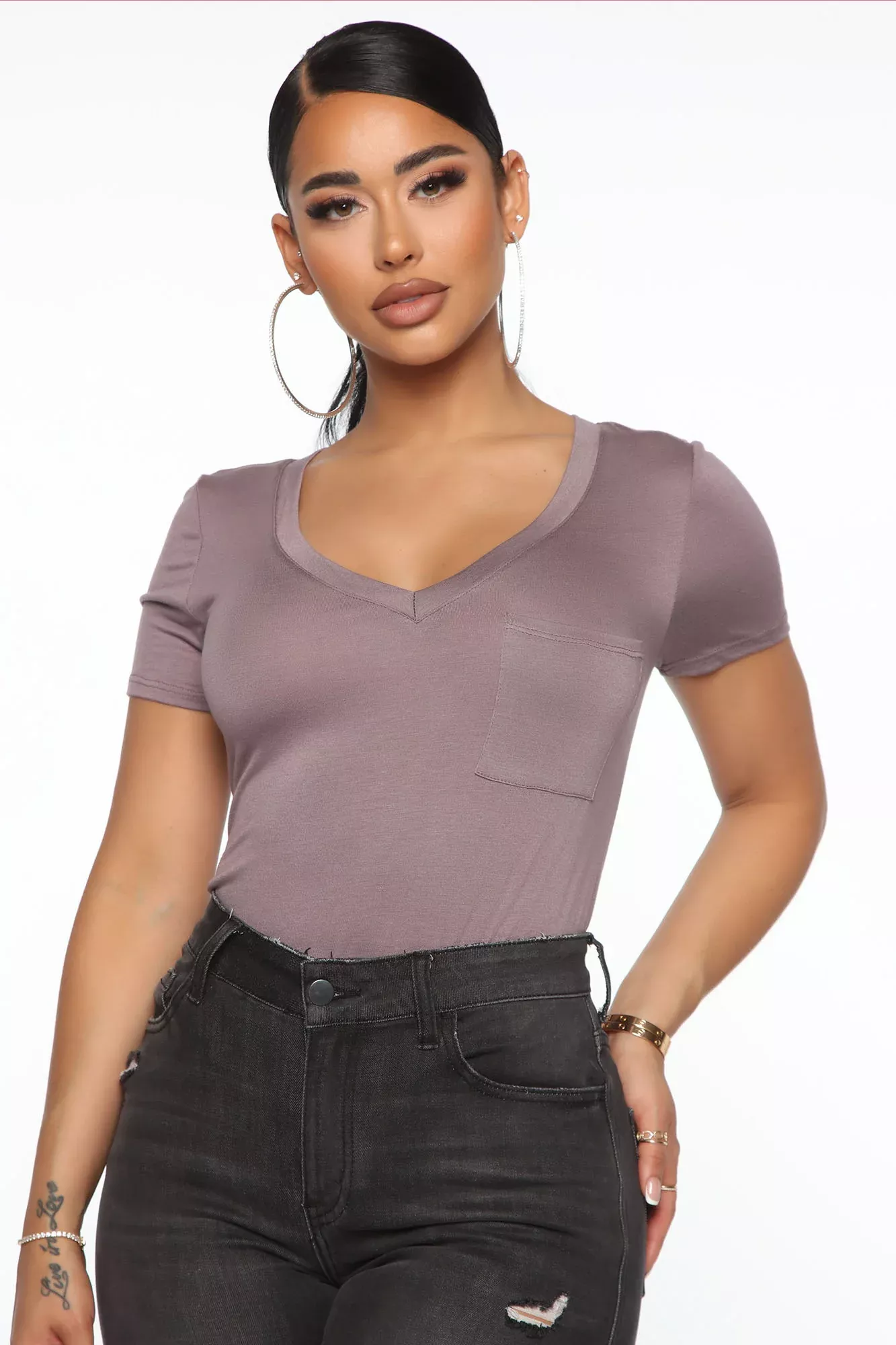 Breakfast On The Go Tee - Mauve