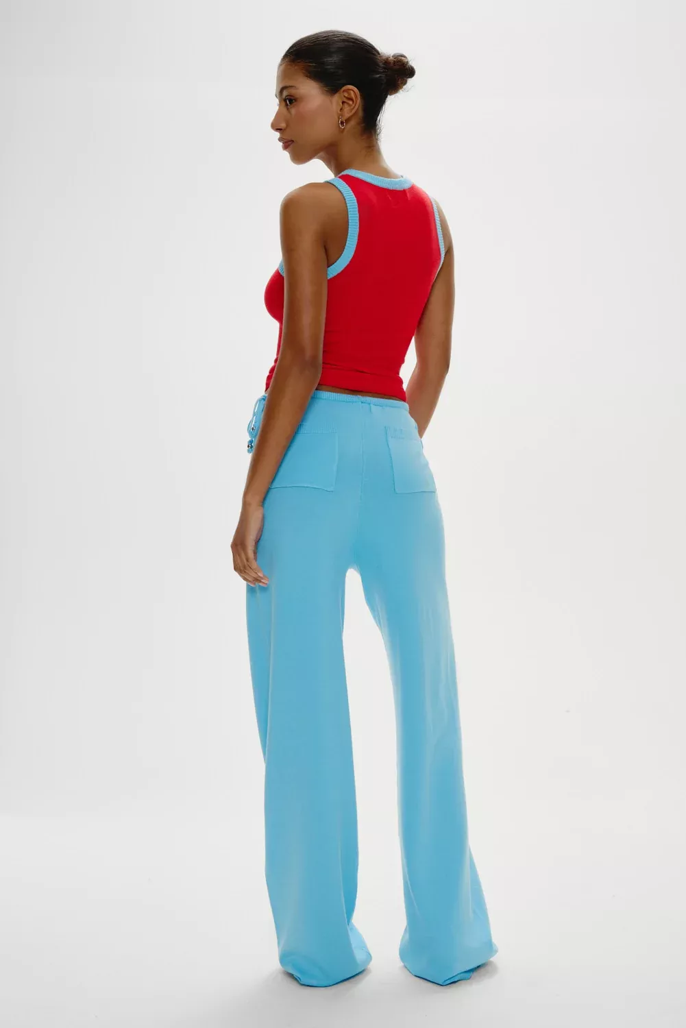 Breeze Low Rise Knit Pants - Blue Vanilla