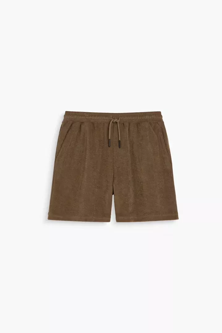 Brown Vibra Terry Shorts