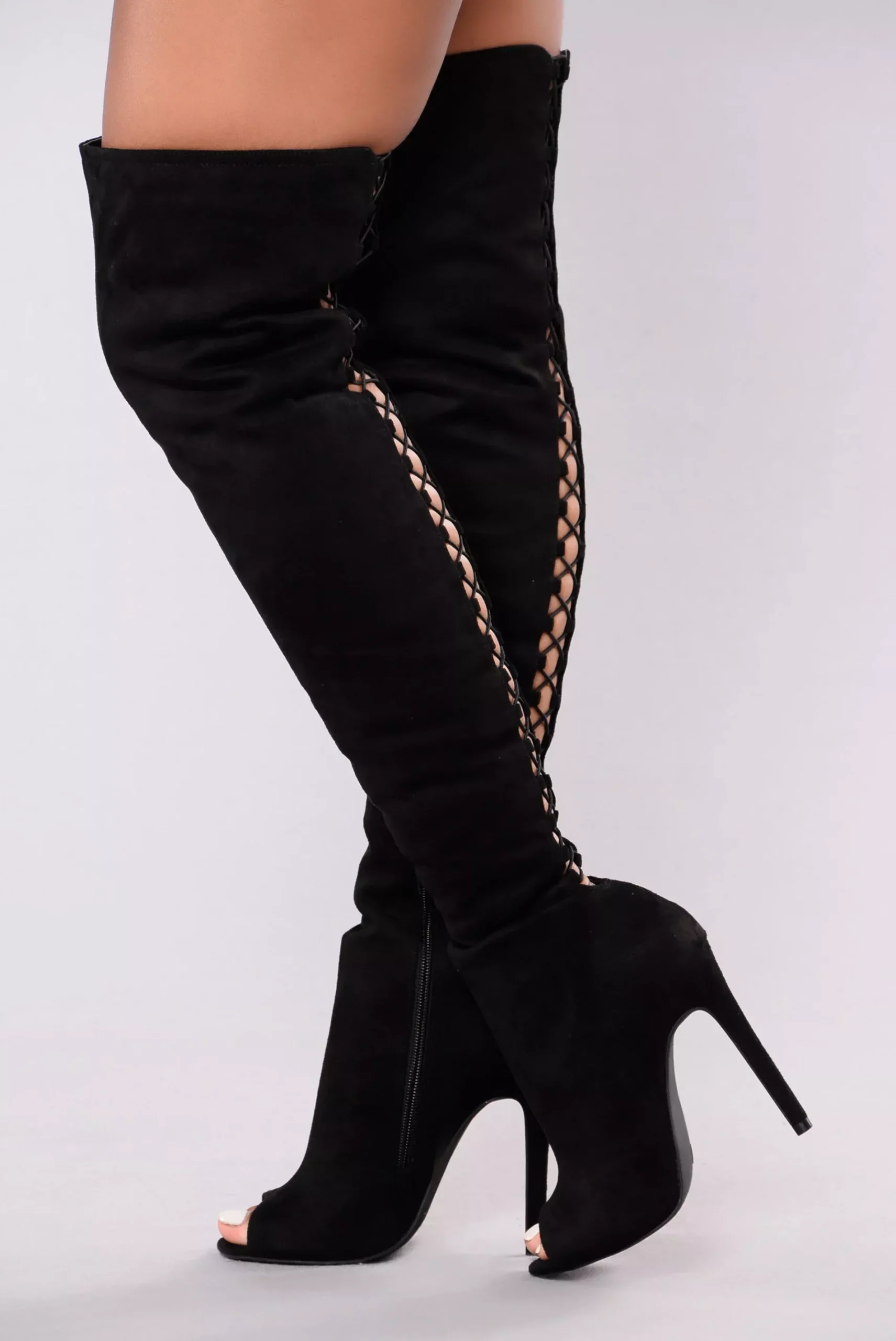 Candy OTK Boots - Black