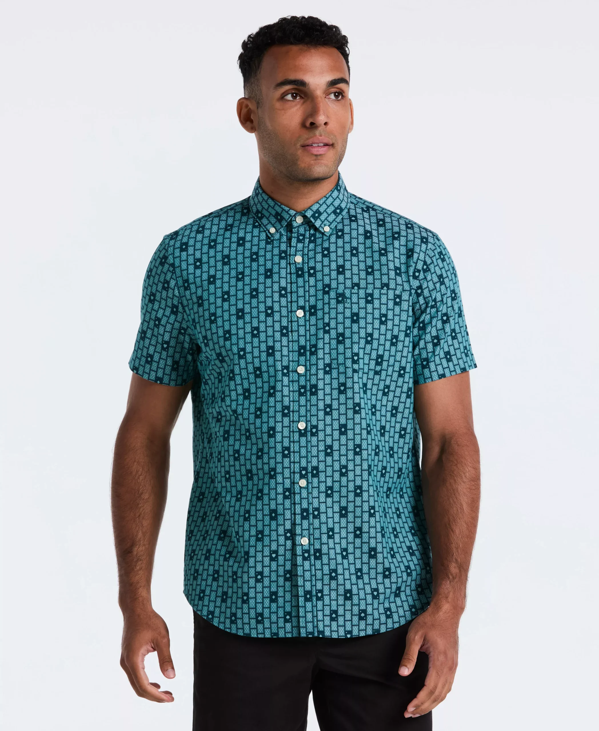 Cards Print Chambray Shirt