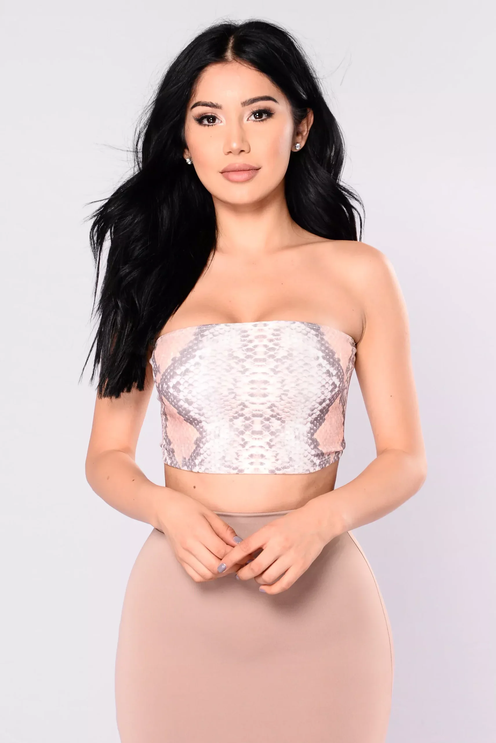 Cherie Snake Skin Top - Natural