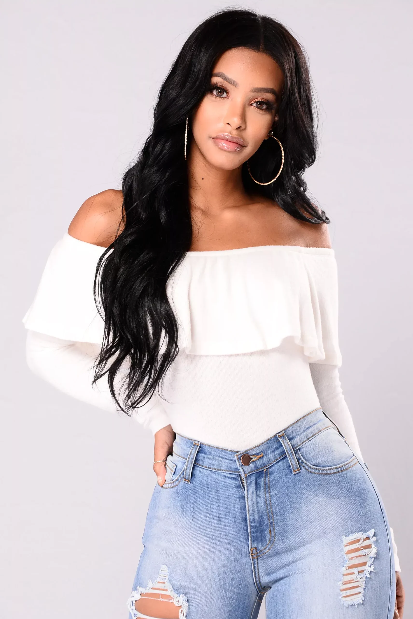 Chic And Sweet Top - Soft White
