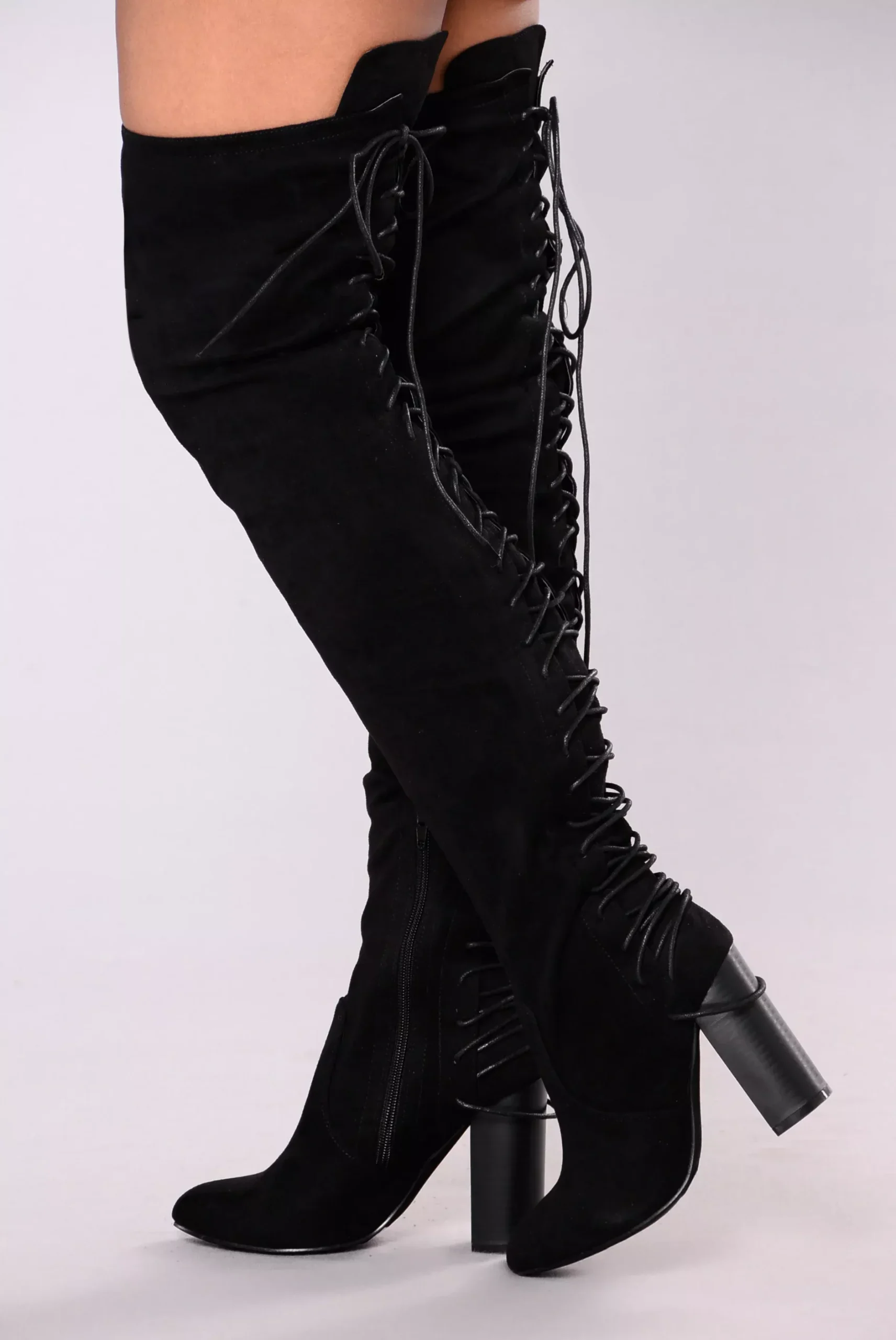 Chloe Corset Heel Boot - Black