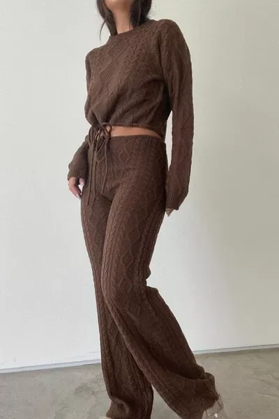 Chocolate Knit Set