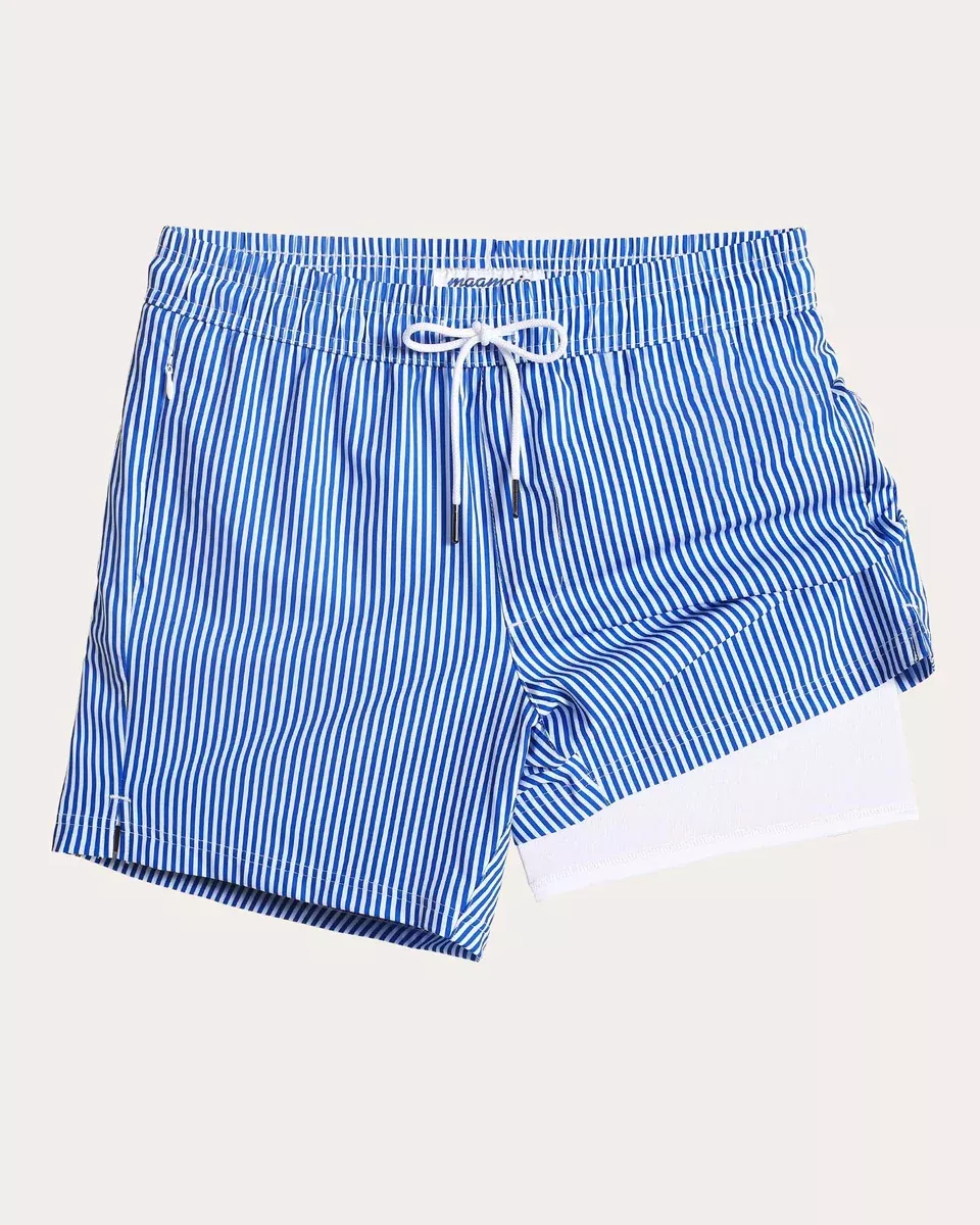 CoastSweetStriped Print Swim Trunks