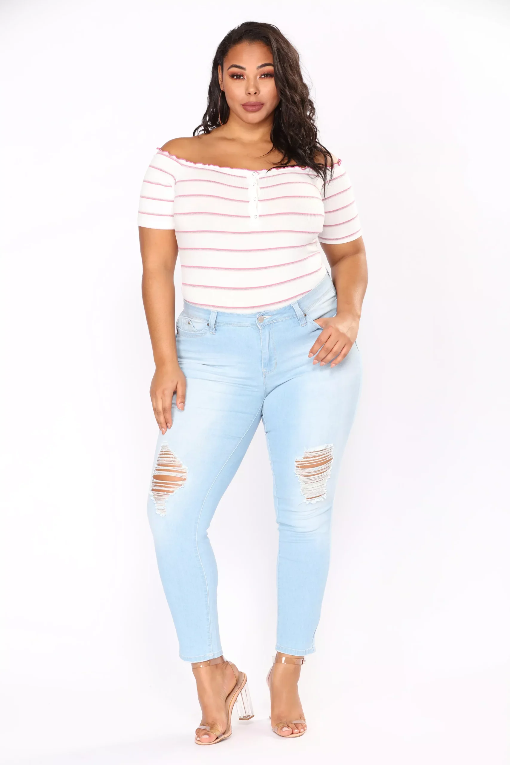 Come Get Her Booty Lifting Jeans - Light Blue