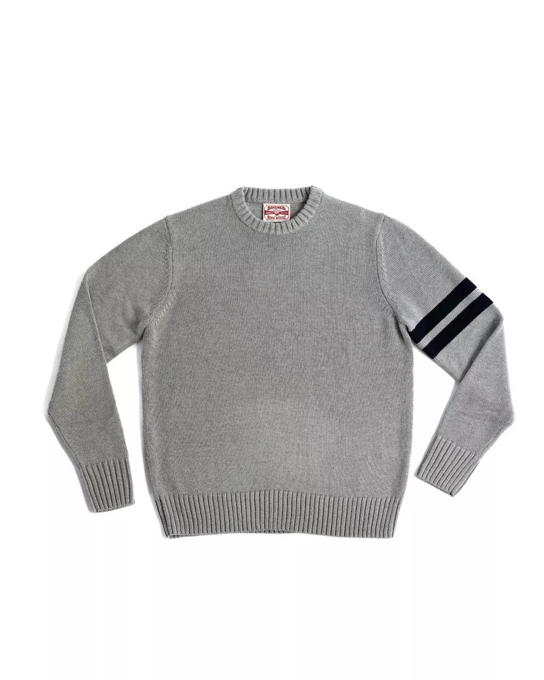 Comp Stripe Sweater - Gray/Navy – Birdwell