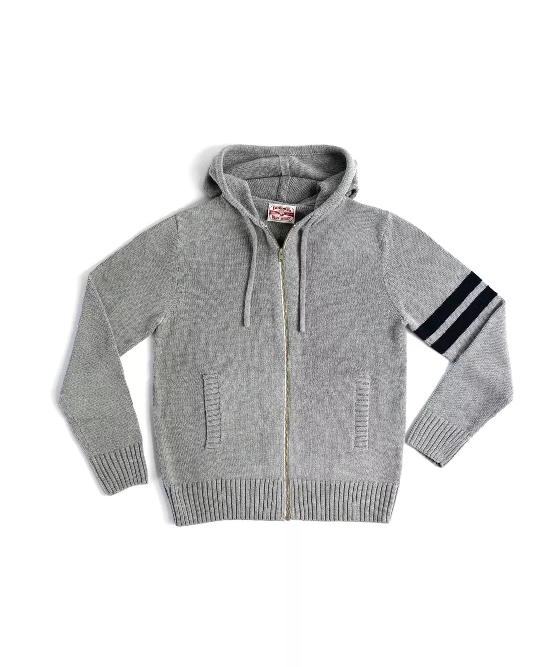 Comp Zip Sweater - Gray/Navy – Birdwell