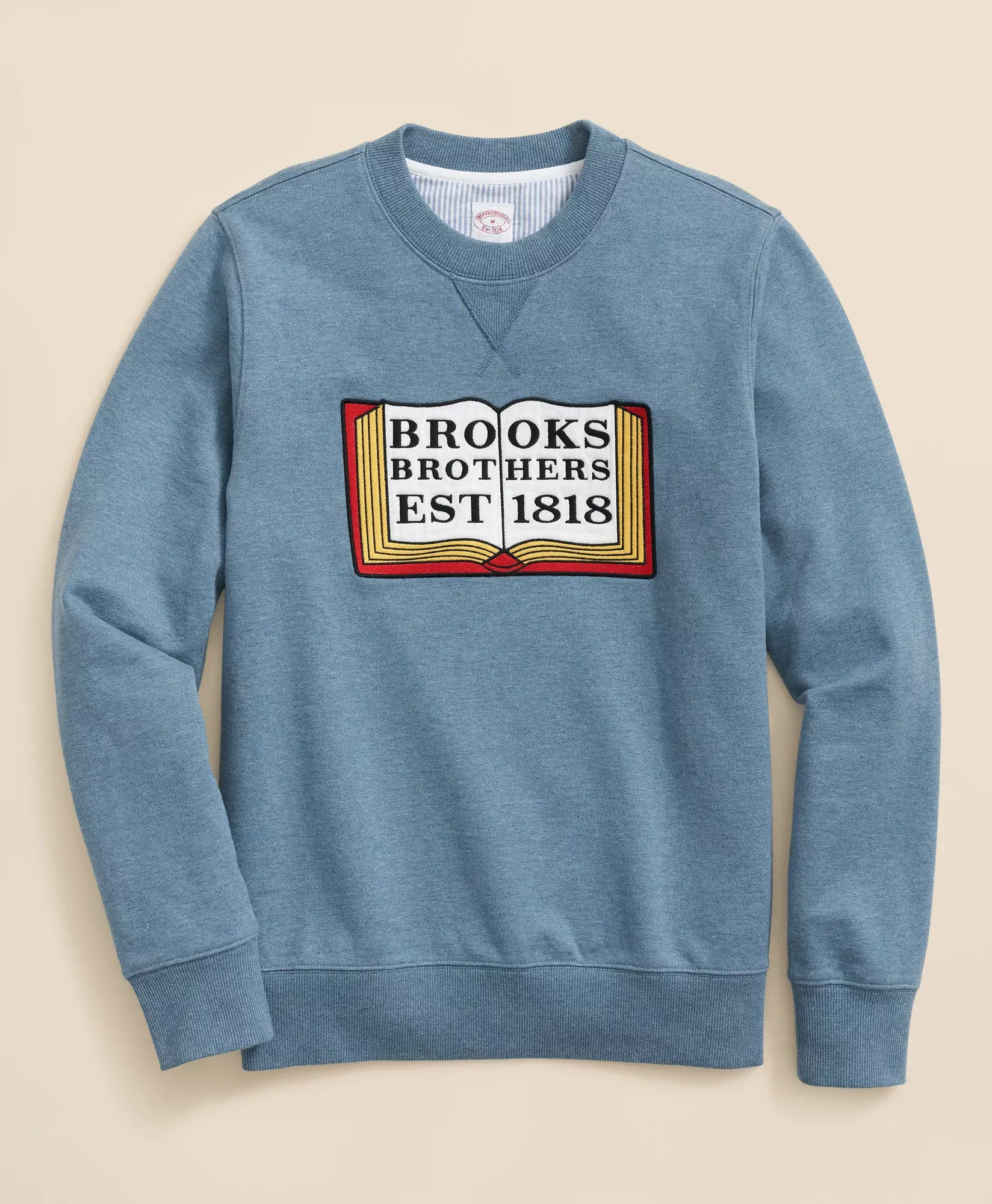 Cotton French Terry Embroidered Book Sweatshirt