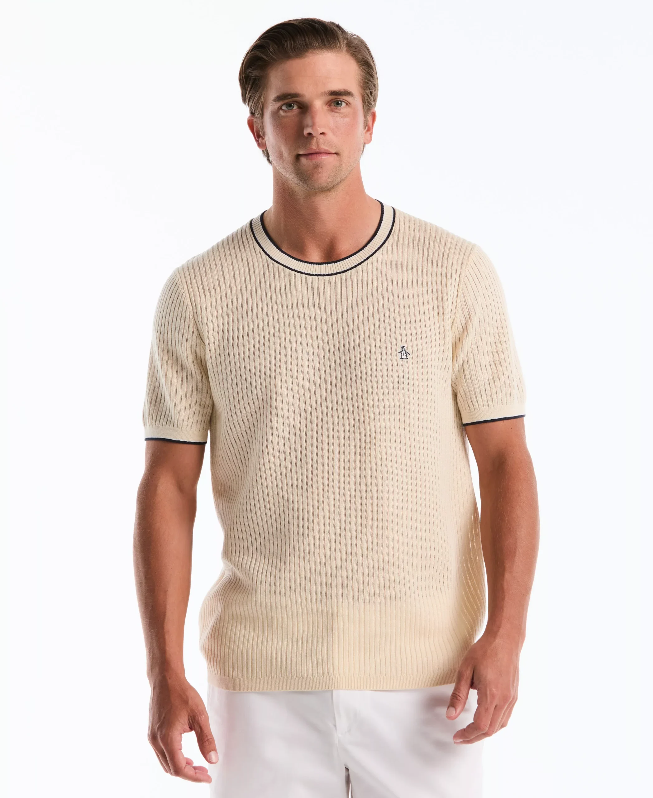Cotton Ribbed Sweater Tee