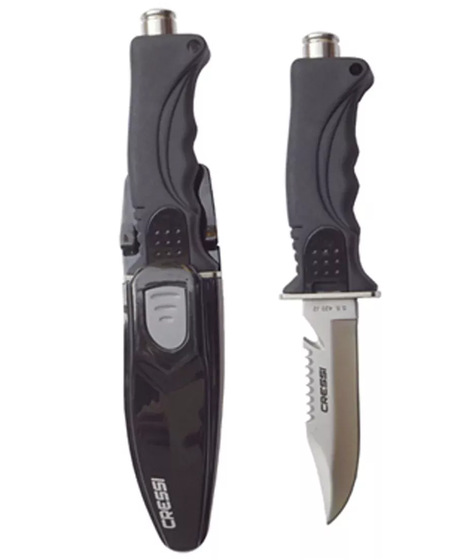 Cressi Skorpion Stainless Steel Knife w/ Sheath & le